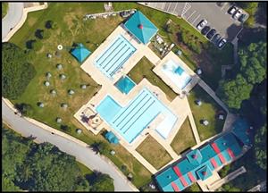Belmont Hills Pool - Aerial